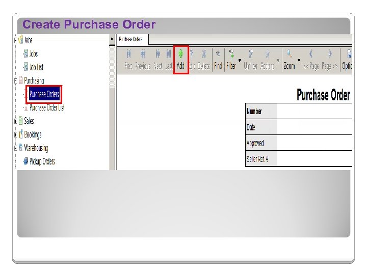 Create Purchase Order 