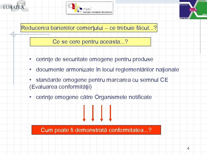 Reducerea barierelor comerţului – ce trebuie făcut. . . ? Ce se cere pentru