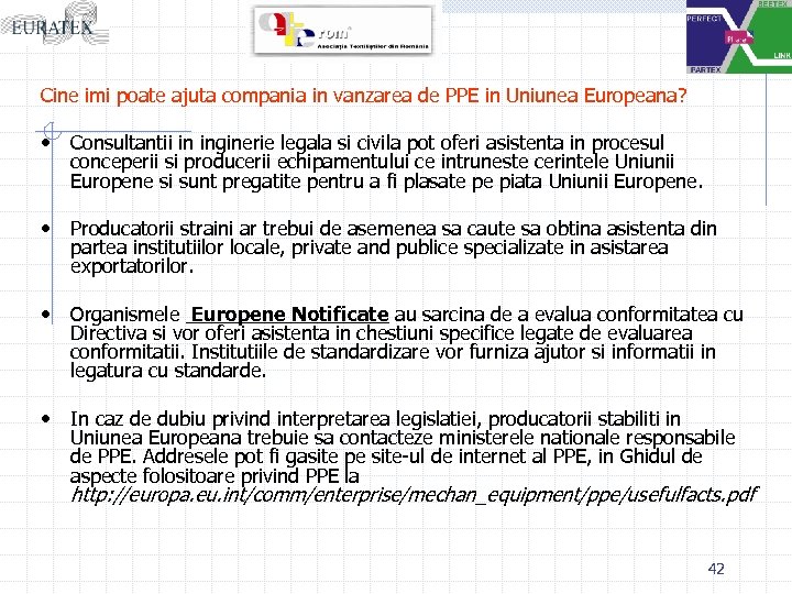 Cine imi poate ajuta compania in vanzarea de PPE in Uniunea Europeana? • Consultantii