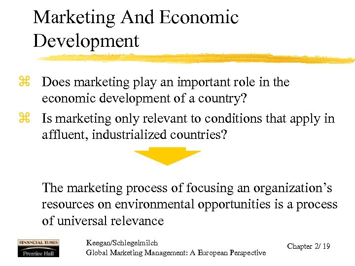 Marketing And Economic Development z Does marketing play an important role in the economic