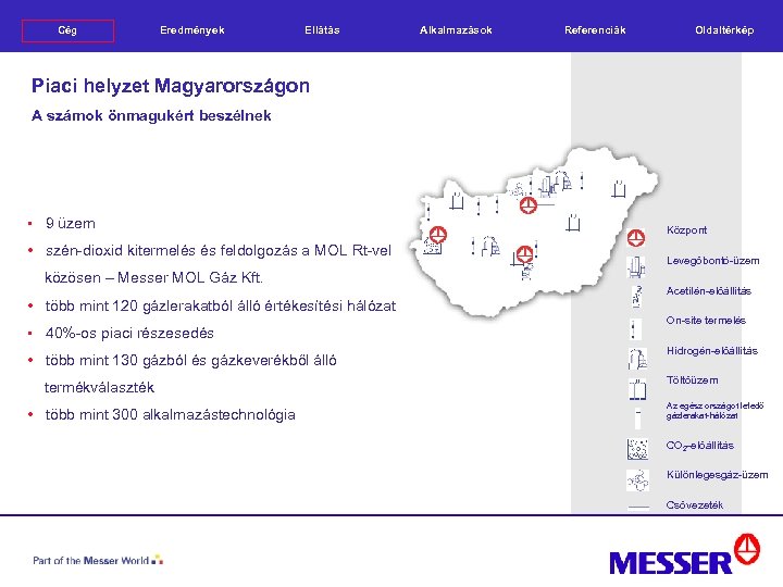 Cég Eredmények Ellátás Alkalmazások Referenciák Oldaltérkép Piaci helyzet Magyarországon A számok önmagukért beszélnek •