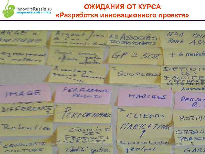 ОЖИДАНИЯ ОТ КУРСА «Разработка инновационного проекта» © Программа школы бизнеса и личностного роста “Искусство