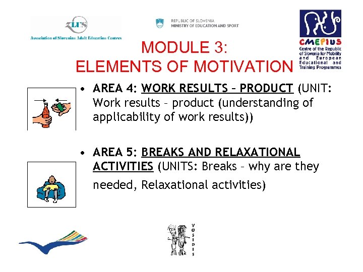 MODULE 3: ELEMENTS OF MOTIVATION • AREA 4: WORK RESULTS – PRODUCT (UNIT: Work