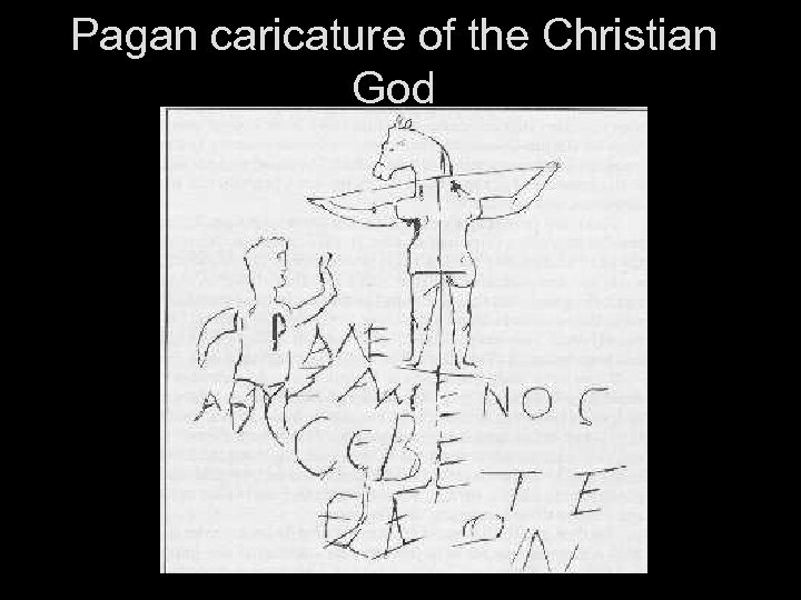 Pagan caricature of the Christian God 
