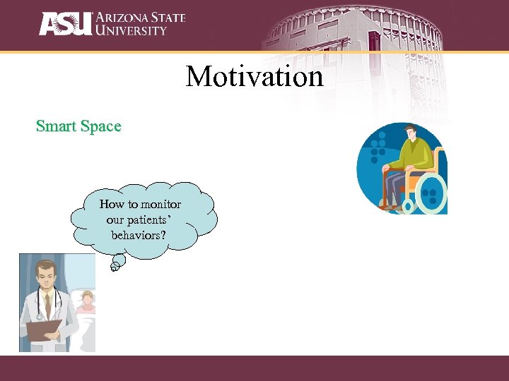 Motivation Smart Space How to monitor our patients’ behaviors? 