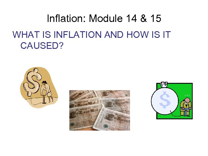 Inflation: Module 14 & 15 WHAT IS INFLATION AND HOW IS IT CAUSED? 