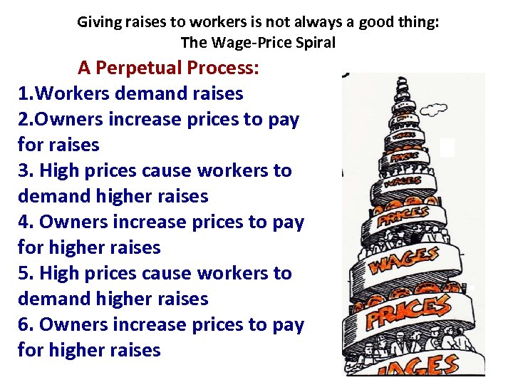 Giving raises to workers is not always a good thing: The Wage-Price Spiral A