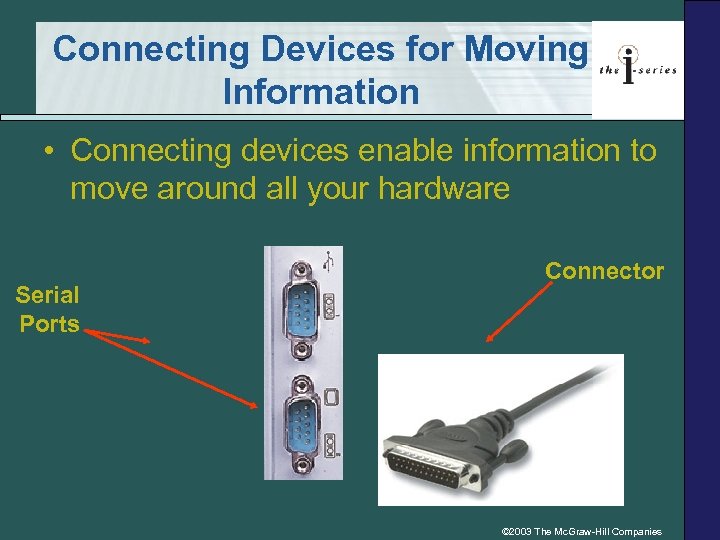 Connecting Devices for Moving Information • Connecting devices enable information to move around all