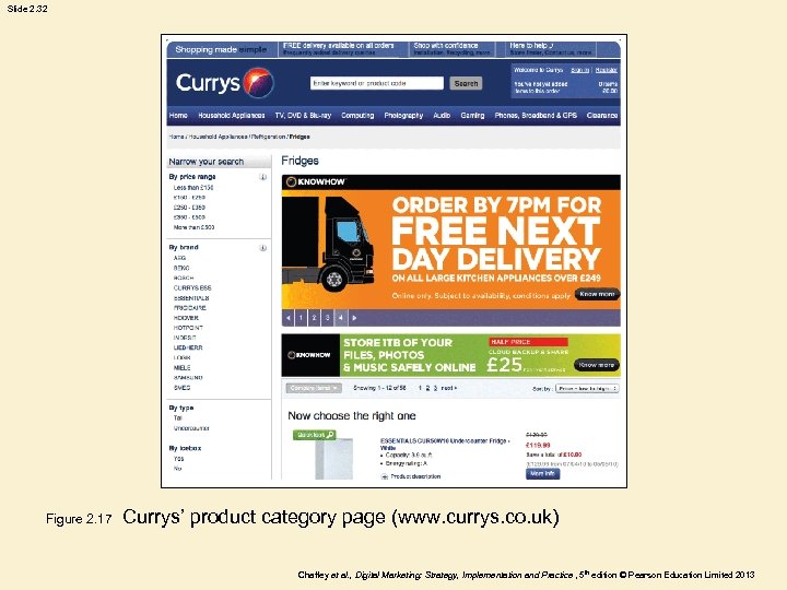 Slide 2. 32 Figure 2. 17 Currys’ product category page (www. currys. co. uk)