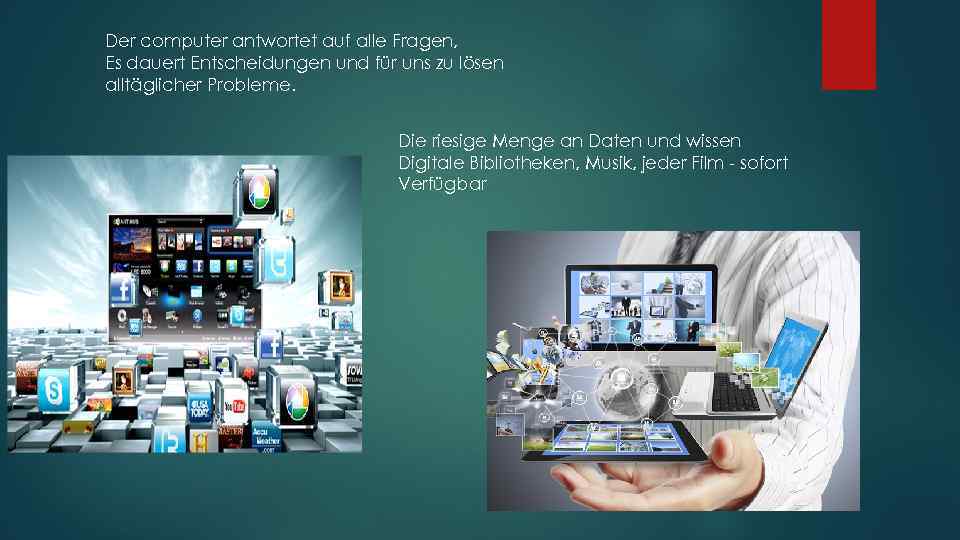Der computer antwortet auf alle Fragen, Es dauert Entscheidungen und für uns zu lösen