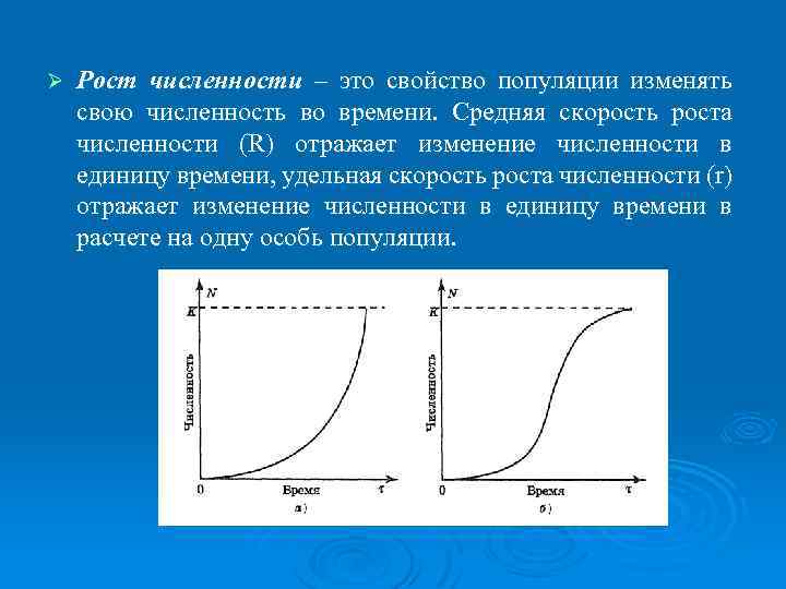 Определите рост численности