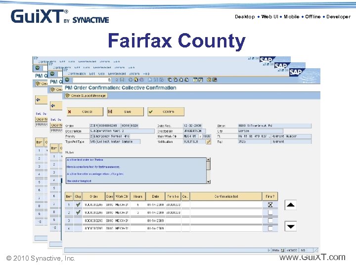 Desktop ● Web UI ● Mobile ● Offline ● Developer Fairfax County © 2010