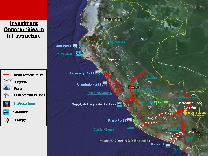 Investment Opportunities in Infrastructure Chachapoyas Paita Port T. Piura EPS Grau Cajamarca Road infrastructure