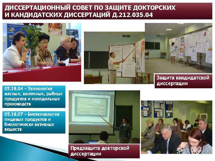 ДИССЕРТАЦИОННЫЙ СОВЕТ ПО ЗАЩИТЕ ДОКТОРСКИХ И КАНДИДАТСКИХ ДИССЕРТАЦИЙ Д. 212. 035. 04 Защита кандидатской