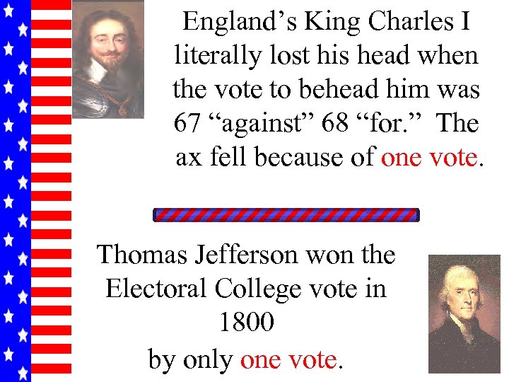 England’s King Charles I literally lost his head when the vote to behead him