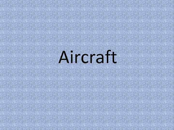Aircraft 