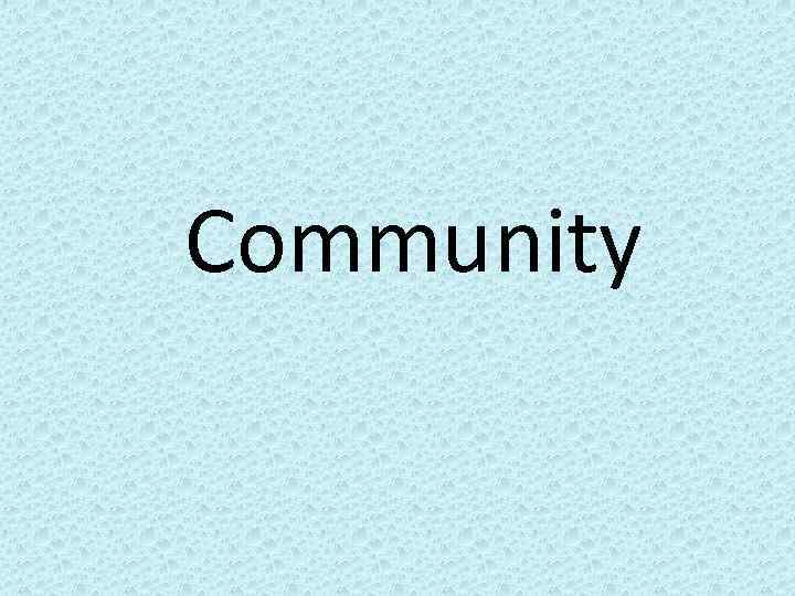 Community 