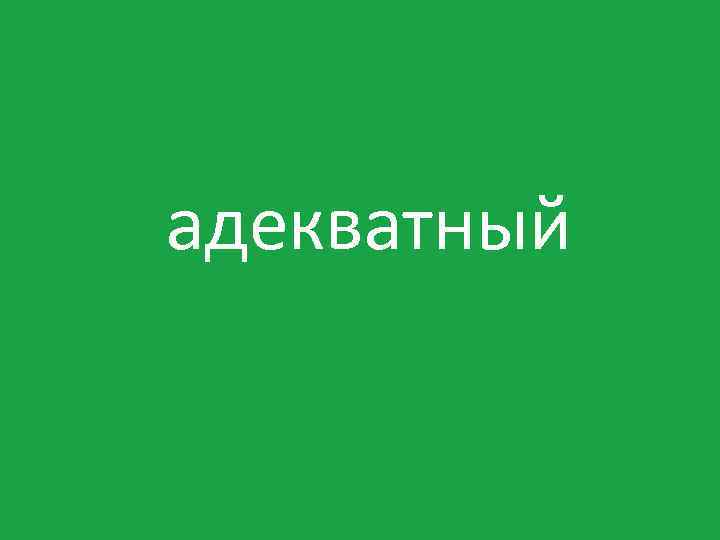 адекватный 