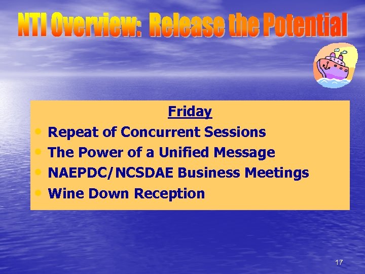  • • Friday Repeat of Concurrent Sessions The Power of a Unified Message