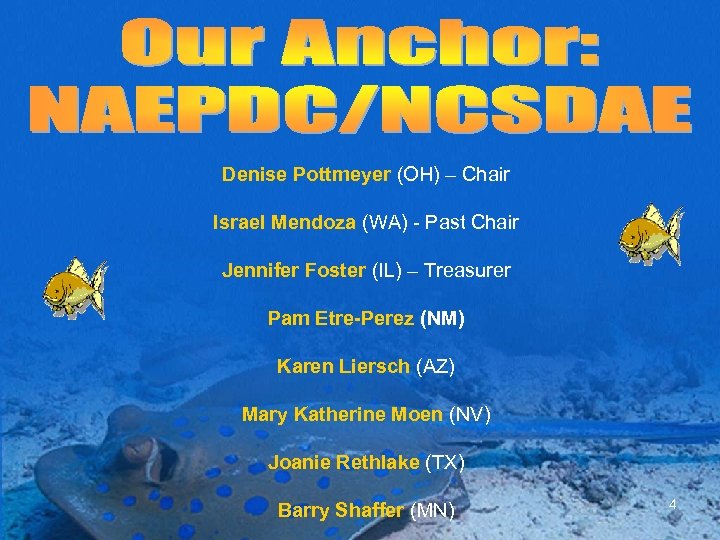 Denise Pottmeyer (OH) – Chair Israel Mendoza (WA) - Past Chair Jennifer Foster (IL)