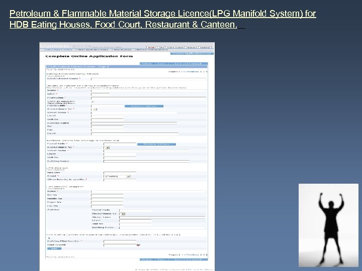 Petroleum & Flammable Material Storage Licence(LPG Manifold System) for HDB Eating Houses, Food Court,