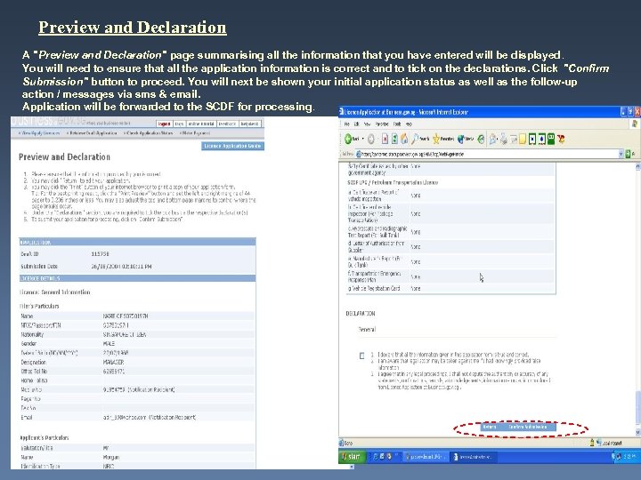 Preview and Declaration A 