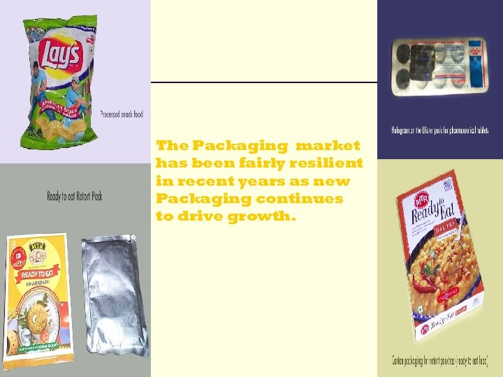 The Packaging market has been fairly resilient in recent years as new Packaging continues