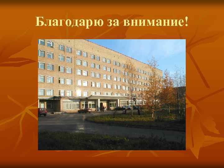 Благодарю за внимание! 