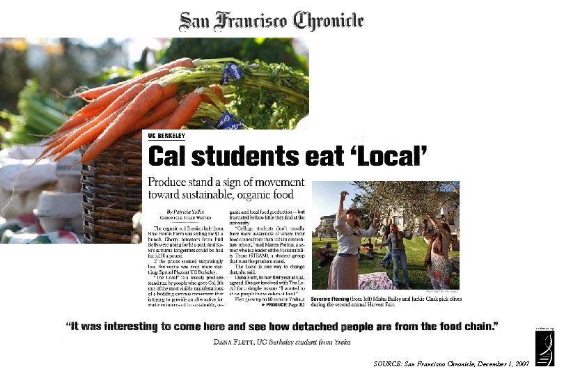 SOURCE: San Francisco Chronicle, December 1, 2007 