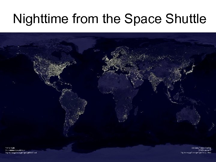 Nighttime from the Space Shuttle 