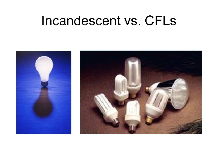 Incandescent vs. CFLs 