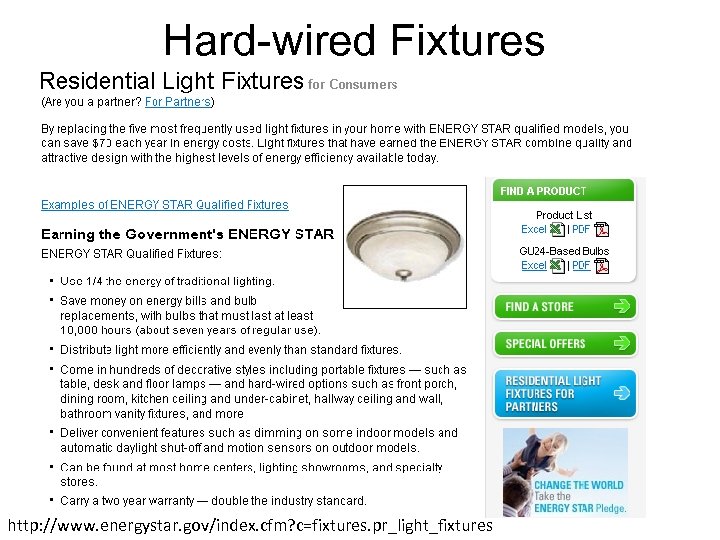Hard-wired Fixtures http: //www. energystar. gov/index. cfm? c=fixtures. pr_light_fixtures 