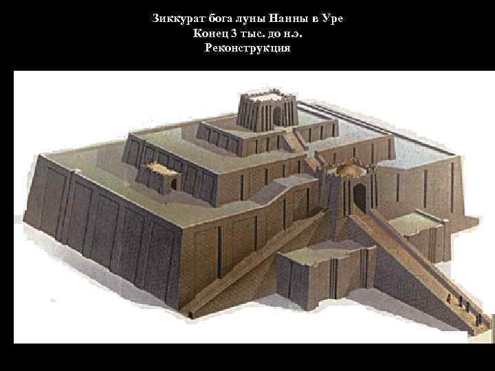 Зиккурат бога луны Нанны в Уре Конец 3 тыс. до н. э. Реконструкция 