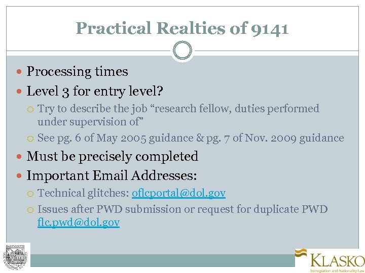 Practical Realties of 9141 Processing times Level 3 for entry level? Try to describe