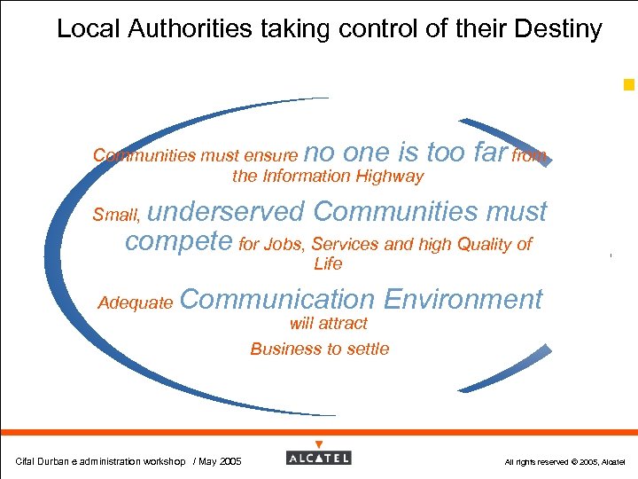 Local Authorities taking control of their Destiny 50 no one is too far from