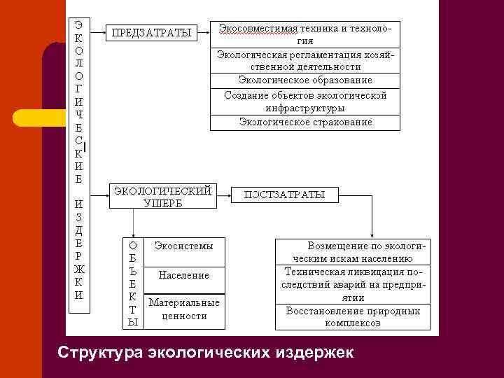 Структура экологических издержек 