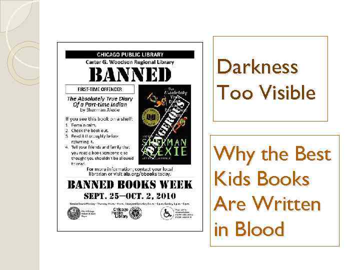 Darkness Too Visible Why the Best Kids Books Are Written in Blood 
