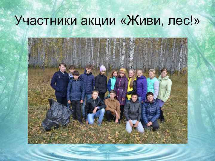 Участники акции «Живи, лес!» 