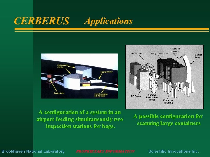 CERBERUS Applications A configuration of a system in an airport feeding simultaneously two inspection