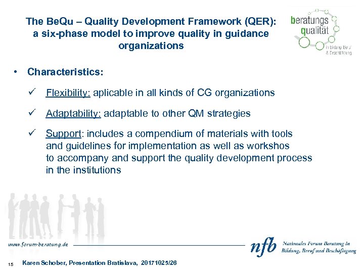 The Be. Qu – Quality Development Framework (QER): a six-phase model to improve quality