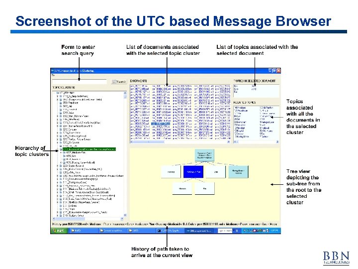 Screenshot of the UTC based Message Browser 34 