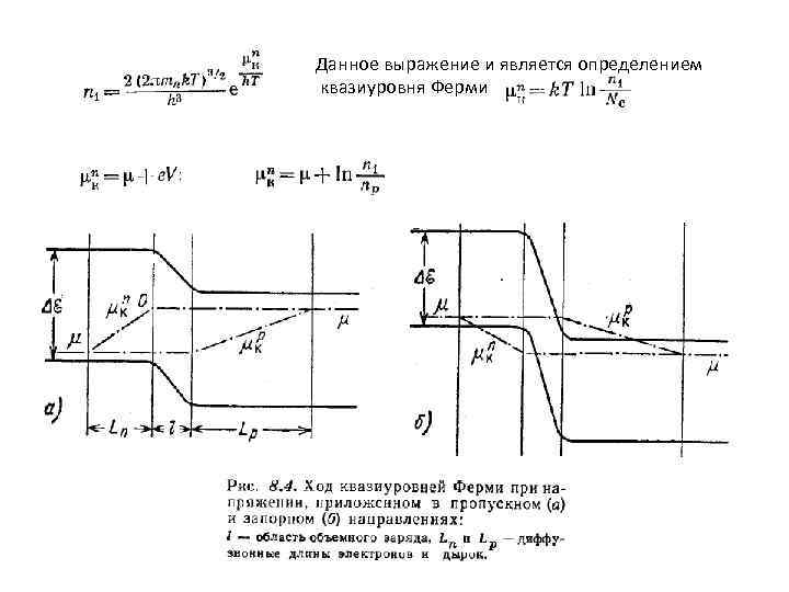 Данное выражение и является определением квазиуровня Ферми 