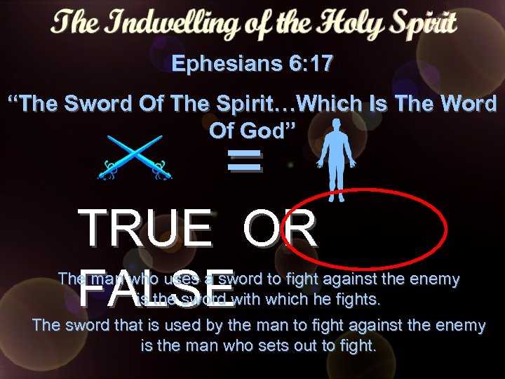 Ephesians 6: 17 “The Sword Of The Spirit…Which Is The Word Of God” =