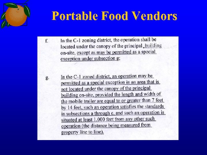 Portable Food Vendors 