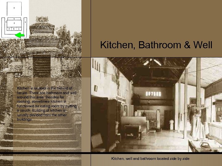 Kitchen, Bathroom & Well Kitchen is located in the behind of house. There are