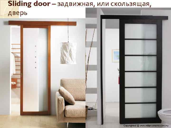 Sliding door – задвижная, или скользящая, дверь 