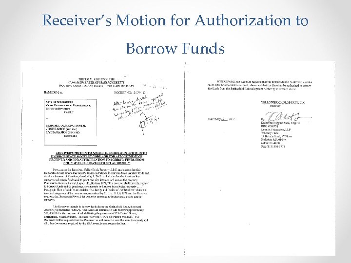 Receiver’s Motion for Authorization to Borrow Funds 