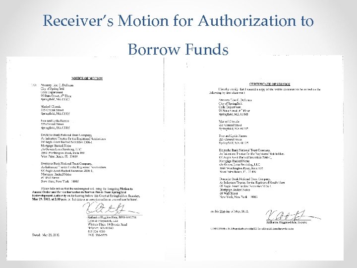 Receiver’s Motion for Authorization to Borrow Funds 