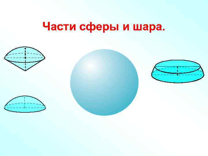 Поверхностью шара является. Части сферы. Части сферы названия. Как называется часть сферы. 3 Доли сферы.