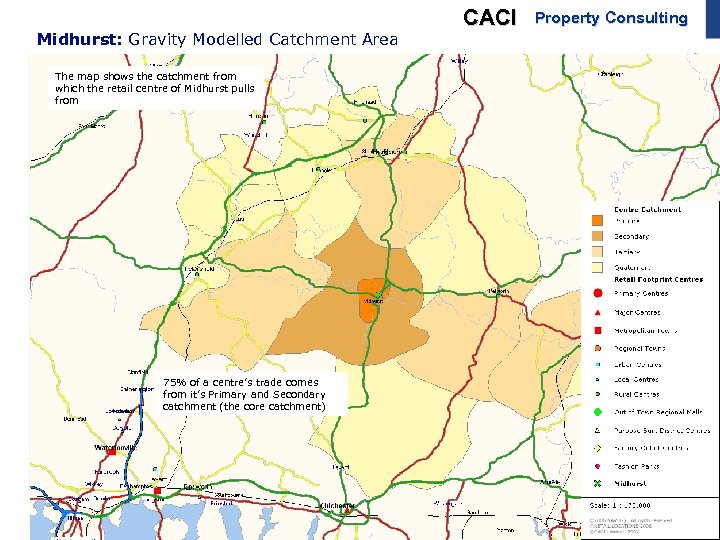 Midhurst: Gravity Modelled Catchment Area The map shows the catchment from which the retail